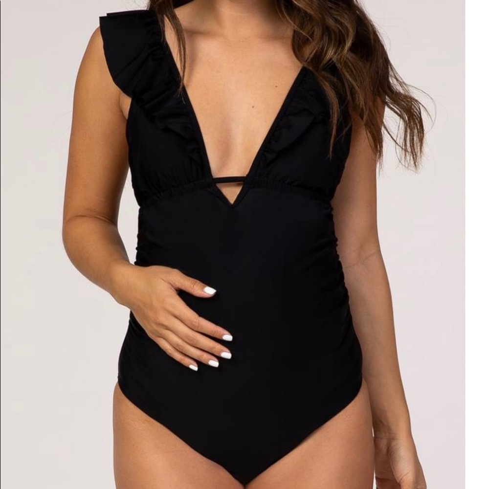 Pinkblush Black Ruffle One Piece Swimsuit